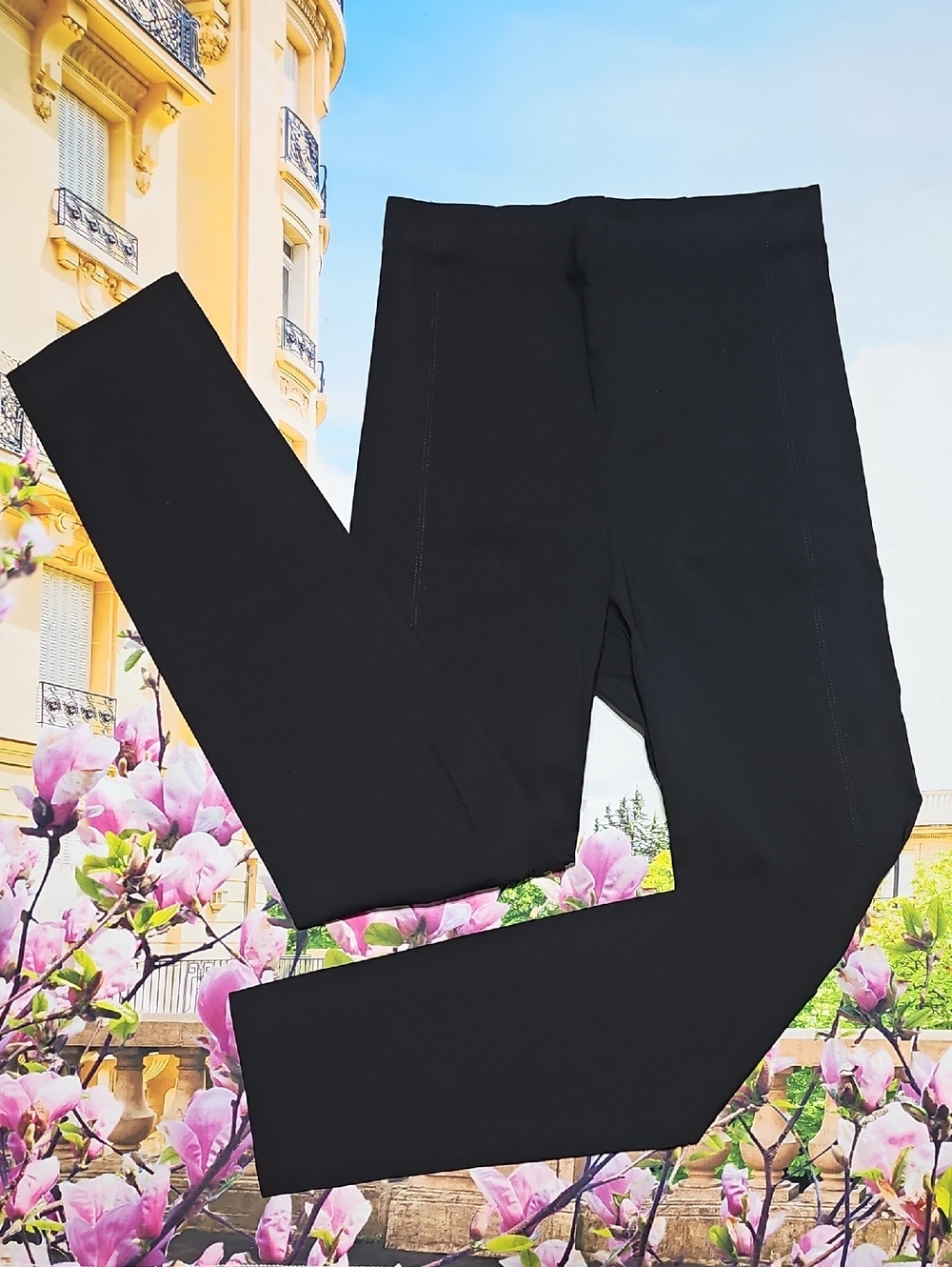 Franne Golde Black High Waist Leggings Pants Size 4